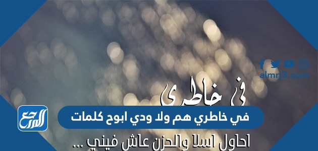 في خاطري هم ولا ودي ابوح كلمات