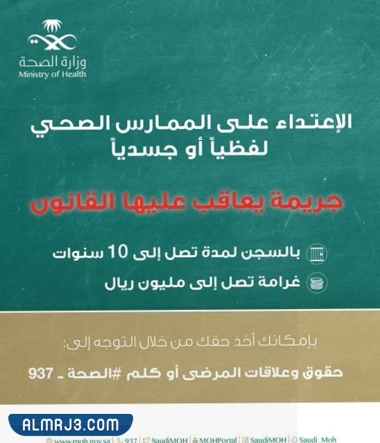 كم تبلغ غرامة الاعتداء على الممارس الصحي في السعودية