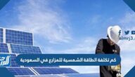 كم تكلفة الطاقة الشمسية للمزارع في السعودية