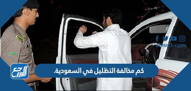 كم مخالفة التظليل في السعودية