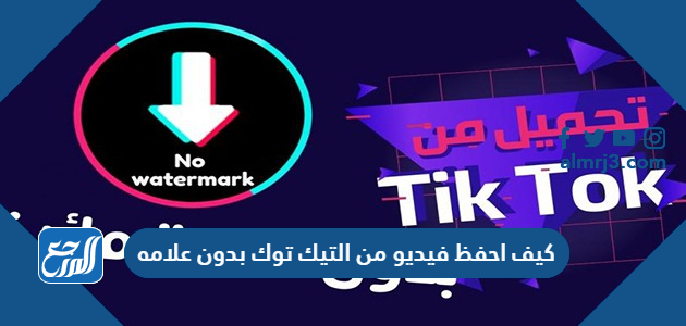 كيف احفظ فيديو من التيك توك بدون علامه