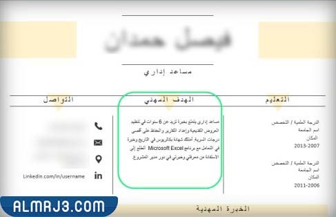 ما هو الهدف المهني