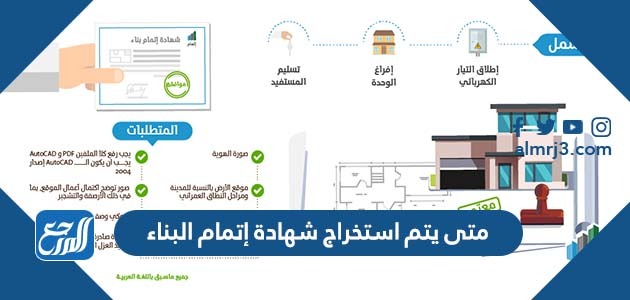 متى يتم استخراج شهادة إتمام البناء