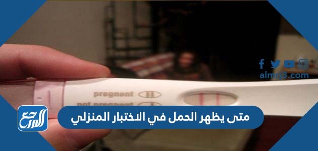 متى يظهر الحمل في الاختبار المنزلي