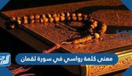 معنى كلمة رواسي في سورة لقمان