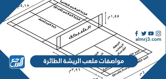 مواصفات ملعب الريشة الطائرة