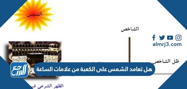 هل تعامد الشمس على الكعبة من علامات الساعة