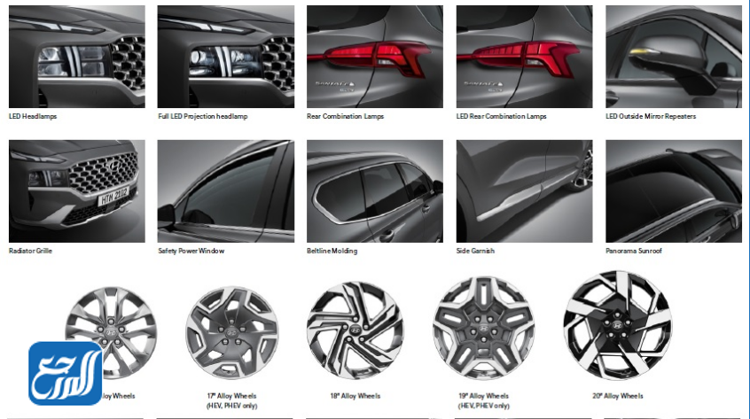وسائل الراحة في سيارة هيونداي سنتافي