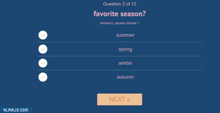 أسئلة اختبار البحث عن أي نوع مشاعري بالصور