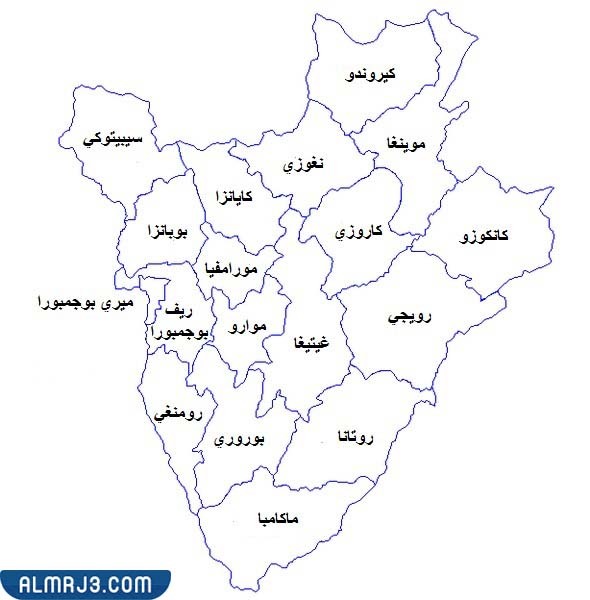خريطة بوروندي