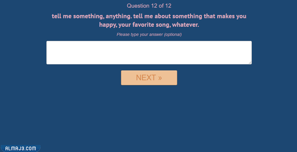 أسئلة اختبار اي نوع من مشاعري