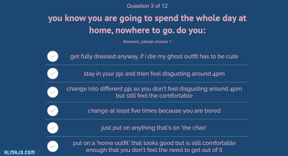 أسئلة اختبار اي نوع من مشاعري