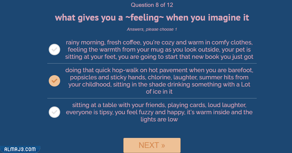 أسئلة اختبار نوع مشاعري uquiz.com