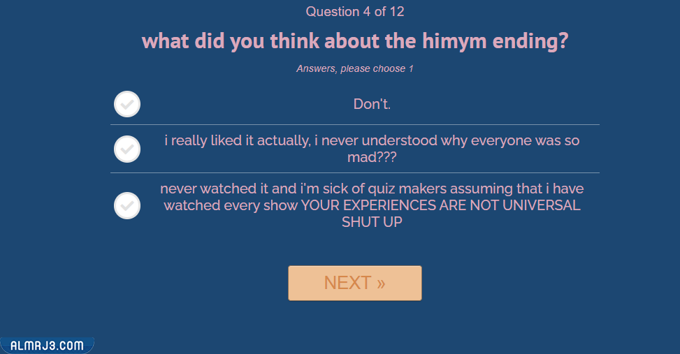 أسئلة اختبار نوع مشاعري uquiz.com