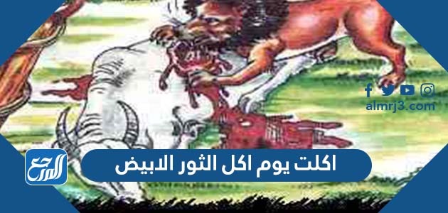 اكلت يوم اكل الثور الابيض