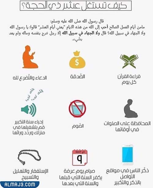 الاعمال المستحبة في العشر من ذي الحجة