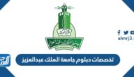 تخصصات دبلوم جامعة الملك عبدالعزيز 1444