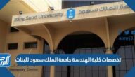 تخصصات كلية الهندسة جامعة الملك سعود للبنات 1445