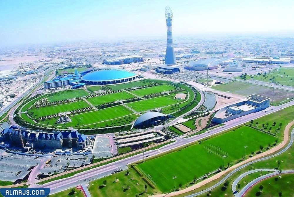 كم تبلغ مساحة حديقة اسباير في دولة قطر؟