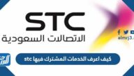 كيف اعرف الخدمات المشترك فيها stc