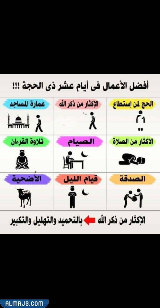 ما أفضل الاعمال في العشر من ذي الحجة؟