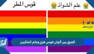 ما هو الفرق بين ألوان قوس قزح وعلم المثليين