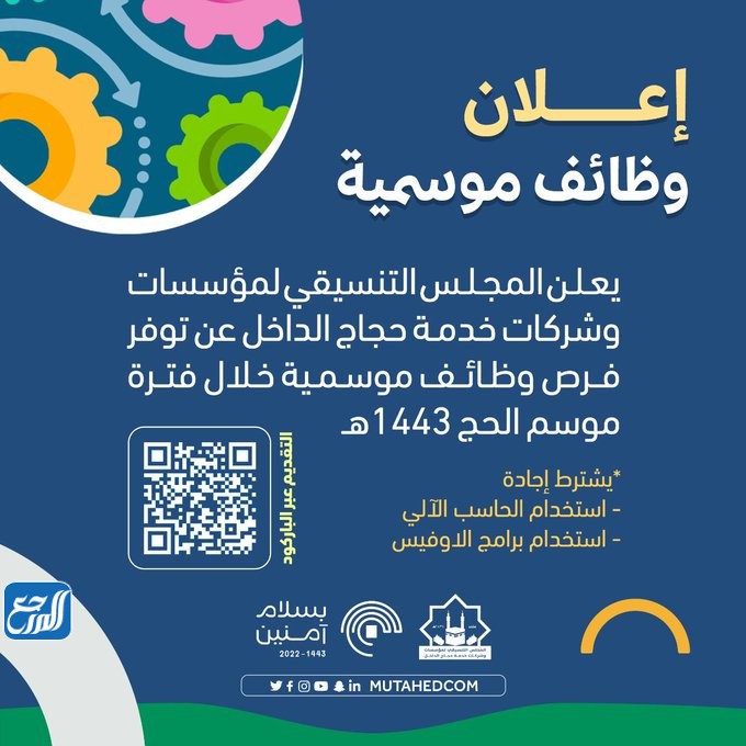 وظائف المجلس التنسيقي لخدمة حجاج الداخل 1443