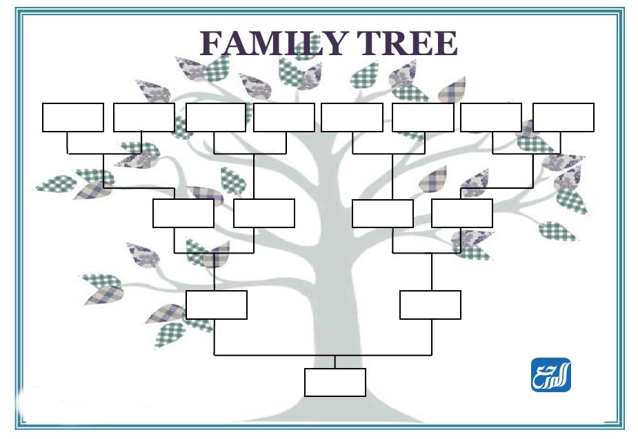 نموذج شجرة عائلة فارغ بالإنجليزي
