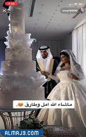 تفاصيل زواج امل وطارق بالصور