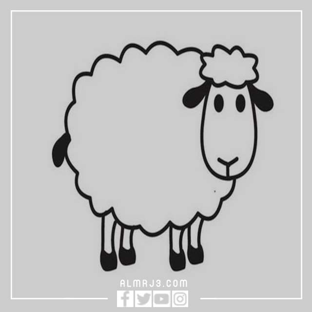 صور خَروف العِيد كَرتون للتلوين