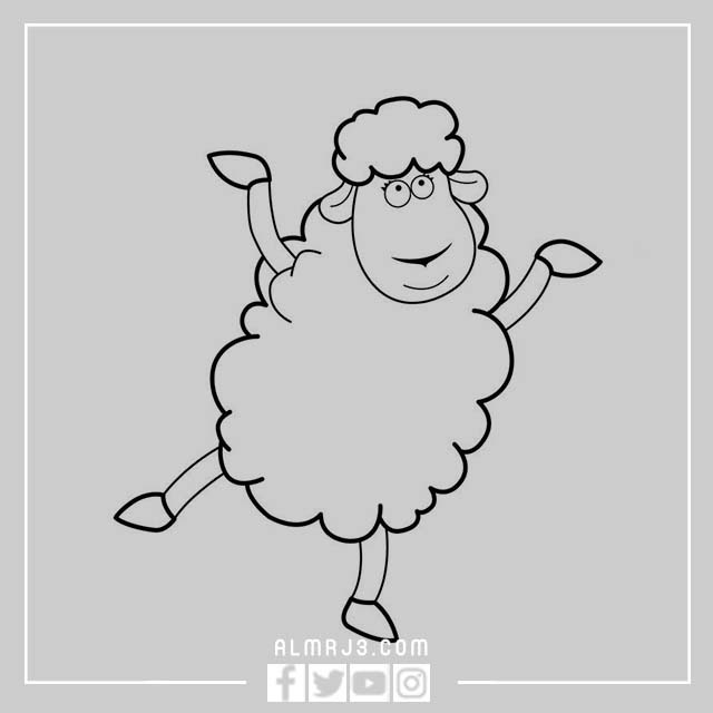 صور خَروف العِيد كَرتون للتلوين