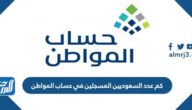 كم عدد السعوديين المسجلين في حساب المواطن