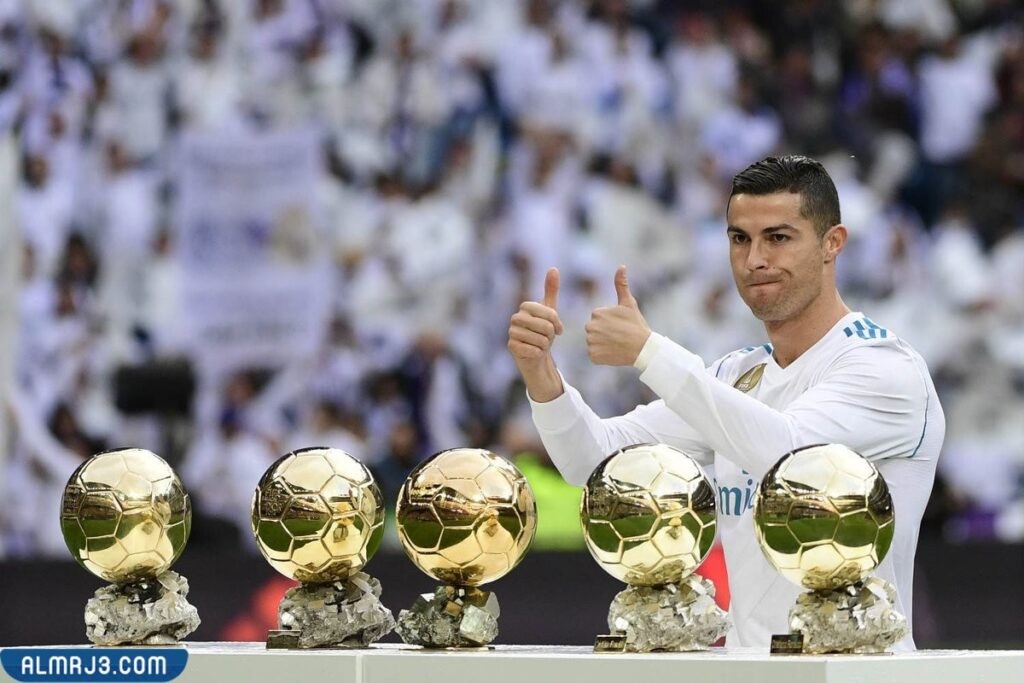 كم مرة فاز رونالدو بالكرة الذهبية