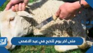 متى اخر يوم للذبح في عيد الاضحى