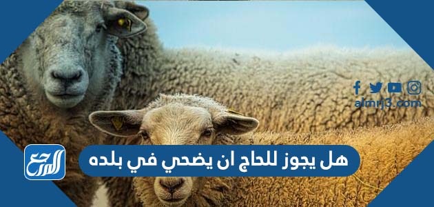 هل يجوز للحاج ان يضحي في بلده