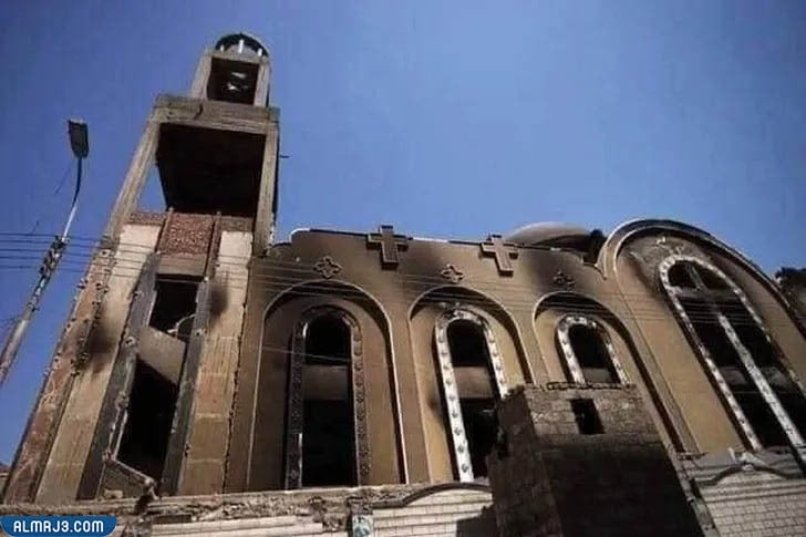 صور الحريق في كنيسة ابو سيفين