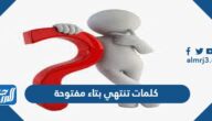 كلمات تنتهي بتاء مفتوحة