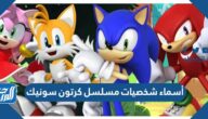 أسماء شخصيات مسلسل كرتون سونيك بالصور