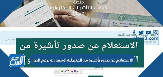 الاستعلام عن صدور تأشيرة من القنصلية السعودية برقم الجواز