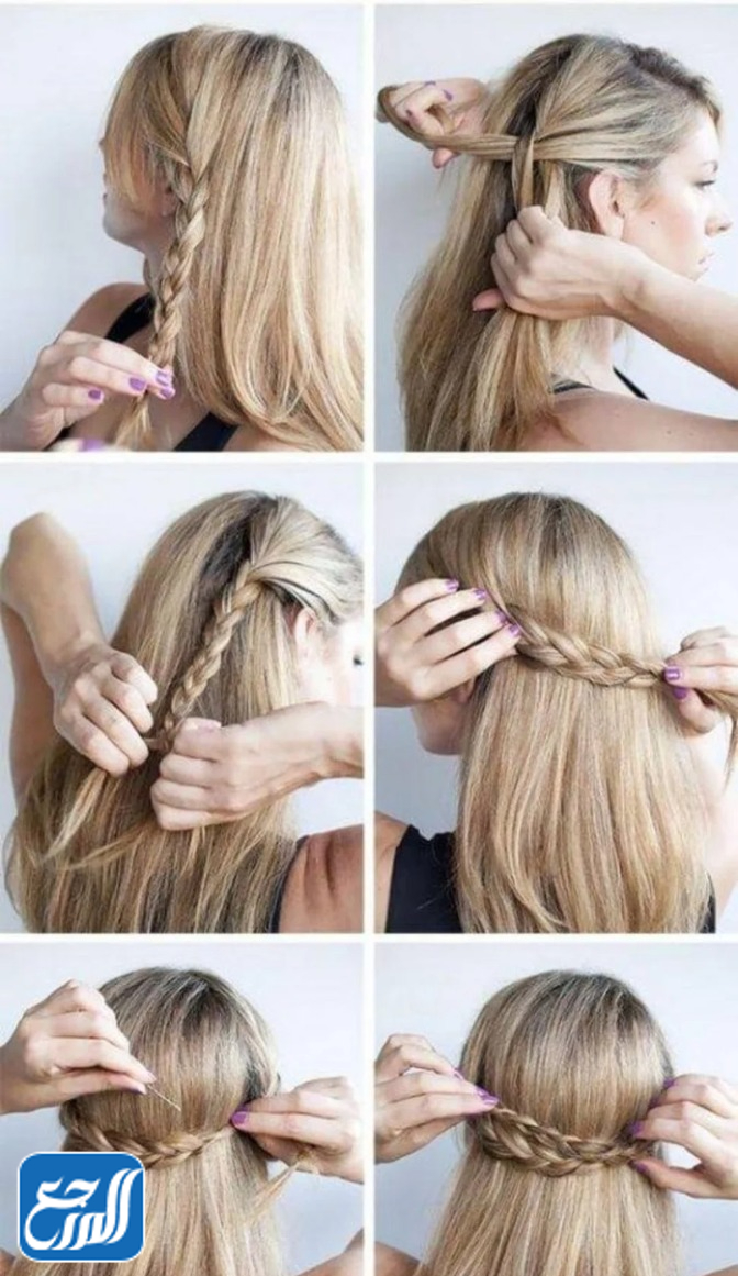 تسريحات شعر للمدرسة للشعر المتوسط بالخطوات