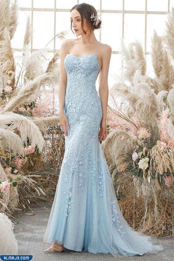 فساتين دانتيل سهره انستقرام 2023