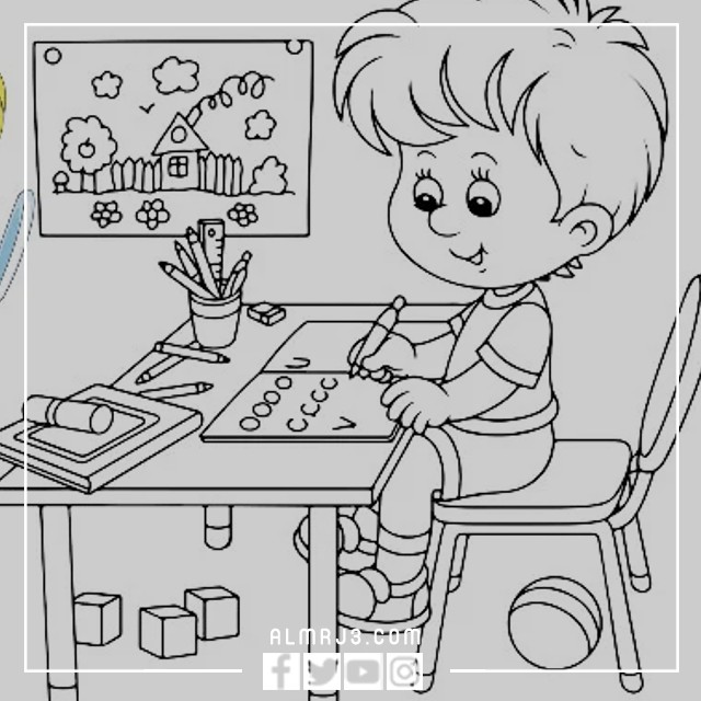 رسومات عن العودة للمدارس للتلوين