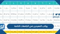 رواتب المعيدين في الجامعات الخاصة 2025 مع البدلات