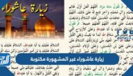 زيارة عاشوراء غير المشهورة مكتوبة