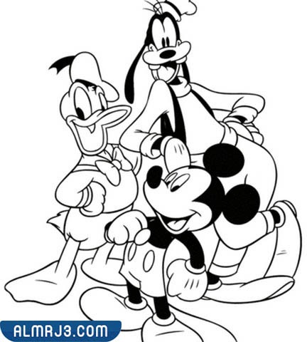 صور تلوين شخصيات كرتون جميلة للطباعة للأطفال