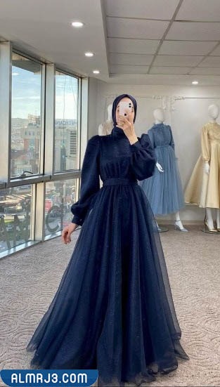 فساتين دانتيل سهرة محجبات