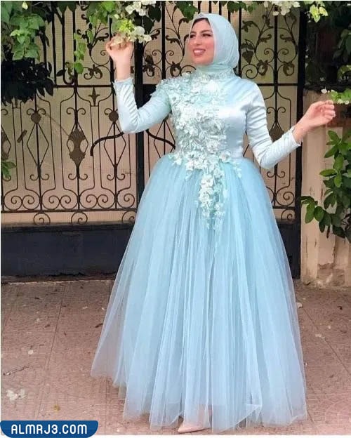 فساتين دانتيل سهرة محجبات
