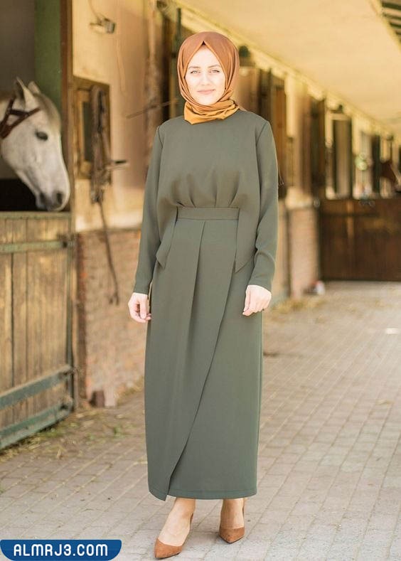 فساتين محجبات خروج تفصيل 2022 بالصور