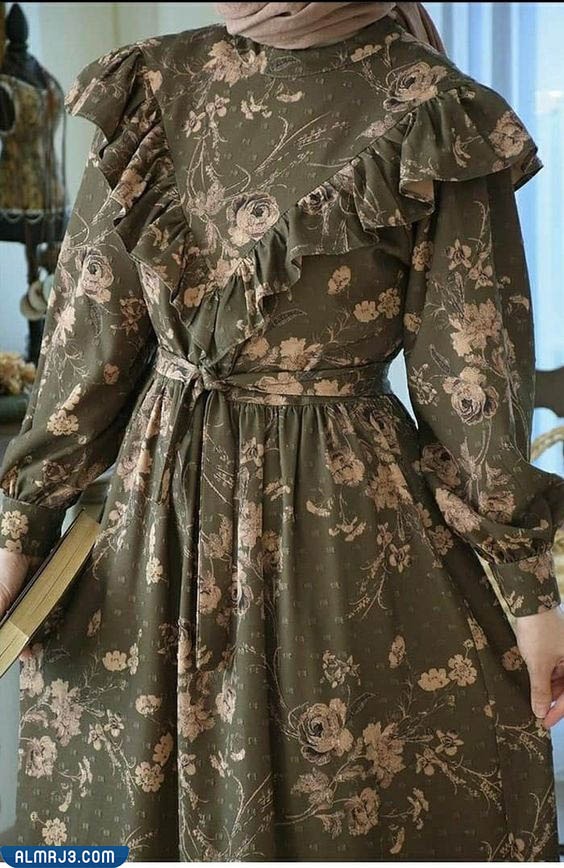 فساتين محجبات خروج تفصيل مشجرة