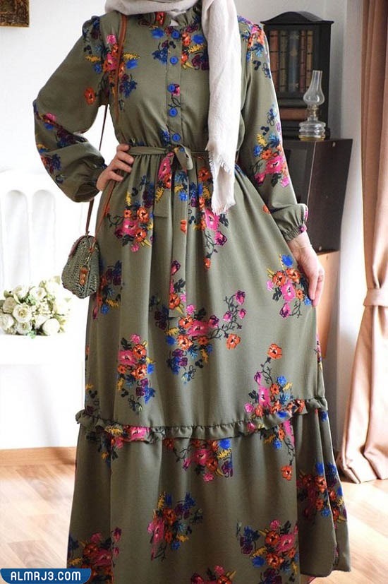 فساتين محجبات خروج تفصيل مشجرة